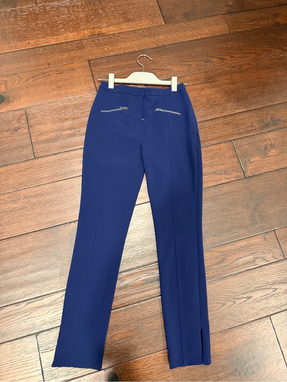 Ramy Brook Lee Pant Royal Blue Straight-Leg Zip Pocket Pants